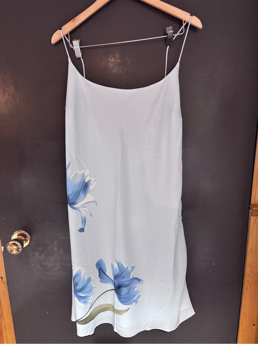 Abercrombie & Fitch Pale Blue Floral Slip Dress